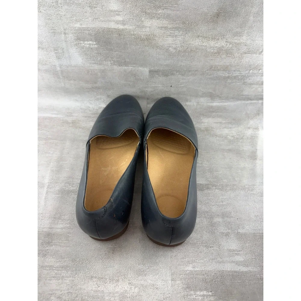 Dansko Women Navy Blue Leather Slip On Loafers Flats 2036750600 Size EU 40